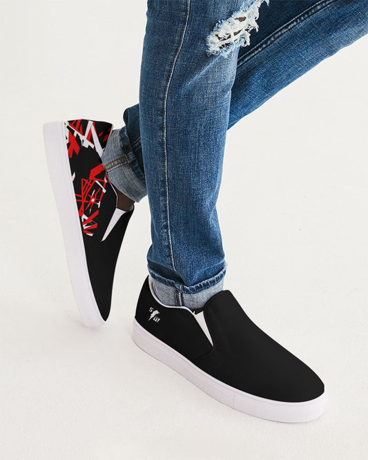 Eddie's Men's Slip-On Black Canvas Shoe