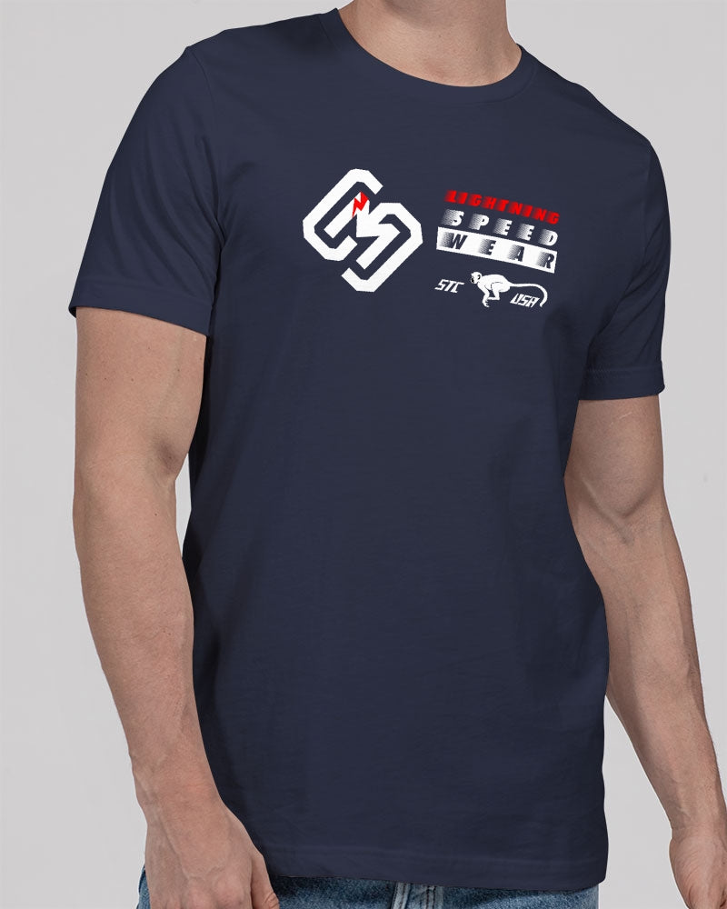 Speed Monkey Lightning Speed Wear Logo Unisex Jersey Tee | Bella + Canvas
