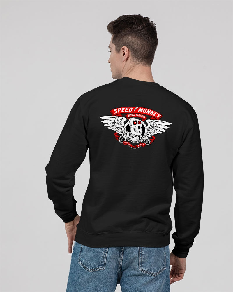 Speed Monkey Bones Brigade White Unisex Sweatshirt | Champion
