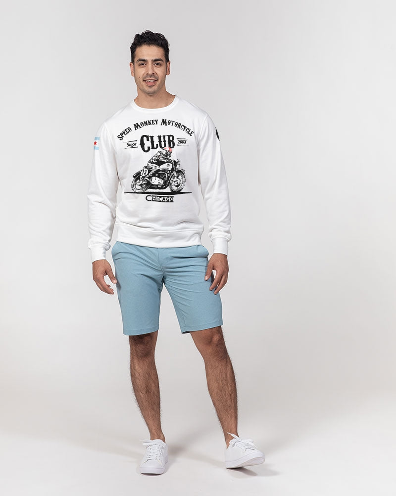 Speed Monkey Men's Motorcycle Club Classic French Terry Crewneck Pullover